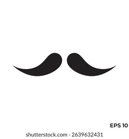 man mustache flat icon vector
