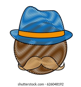 man with mustache and hat