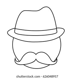 man with mustache and hat