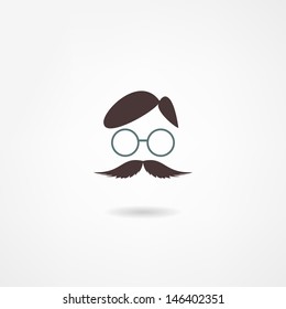 Man mustache icon