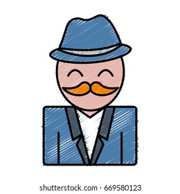 man with mustache icon