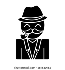 man with mustache icon
