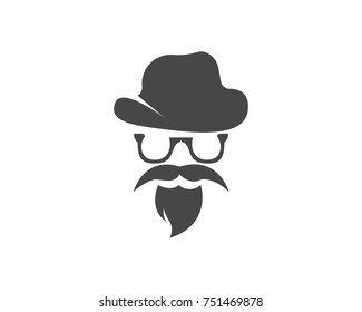 Man Mustache Logos Icons Stock Vector (Royalty Free) 751469878 ...