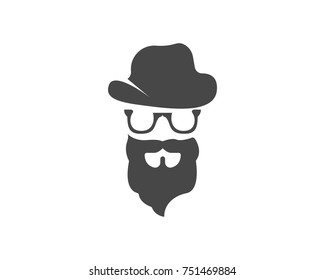 man with mustache logos icons