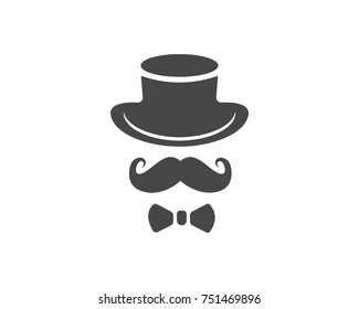 man with mustache logos icons