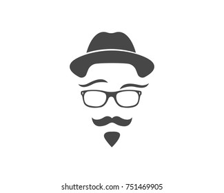 Man Mustache Logos Icons Stock Vector (Royalty Free) 751469905