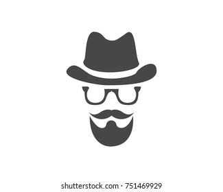 Man Mustache Logos Icons Stock Vector (Royalty Free) 751469929 ...