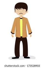 A man with mustache, vector