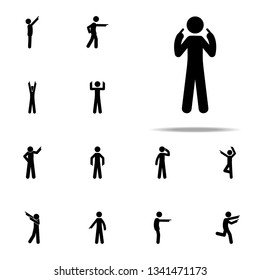 Man Myself, Finger Icon. Man Pointing Finger Icons Universal Set For Web And Mobile