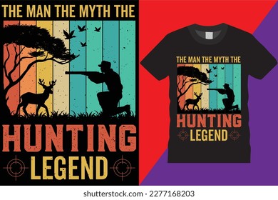 The Man The Myth The retor Hunting T-shirt design Legend graphic Deer  Tshirt vinatge Abstract, Antlers, Textures, Retro, Flayers, Prints