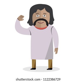 Man in national dress. Yatvagi. National clothes. Vector illustration.