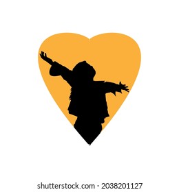 
man and nature vector logo image