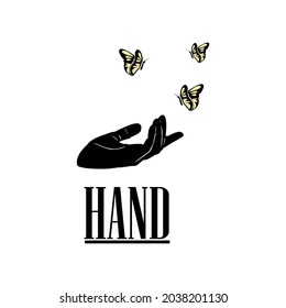 
man and nature vector logo image