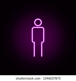 man neon icon. Elements of Minimal universal theme set. Simple icon for websites, web design, mobile app, info graphics