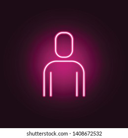 Man neon icon. Elements of web set. Simple icon for websites, web design, mobile app, info graphics