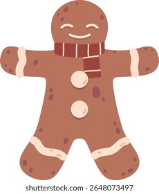 Hombre año nuevo Ilustración vectorial de pan de jengibre