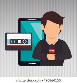 man news cassette radio