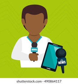 man news smartphone reportage