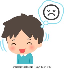 Um homem acenando com um sorriso, mesmo que ele não esteja secretamente disposto