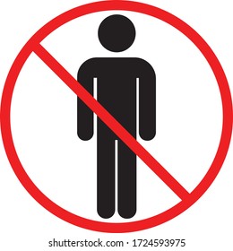 man not allow  Icon design