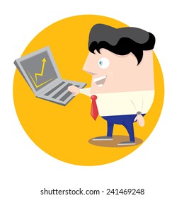man with notebook