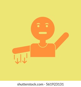 man with numb hand