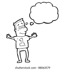 man in number one top cartoon
