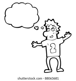man in number two top cartoon