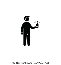 Man offering bottle of hand sanitizer hygiene.