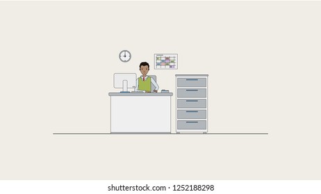 Man in an office