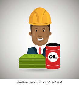 man and oil  isolated icon design, vector illustration  graphic 