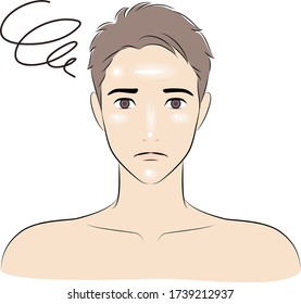 man with oil skin confusing