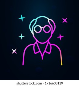 Man old avatar nolan icon. Simple thin line, outline vector of avatar icons for ui and ux, website or mobile application