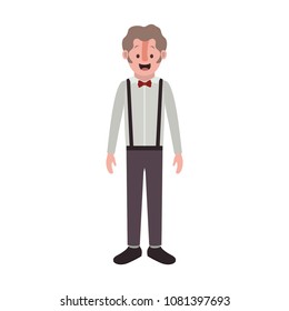man with old suit with bowtie