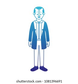 man with old suit with sweater