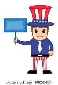 Man on 4th of July - Business Cartoon Characters