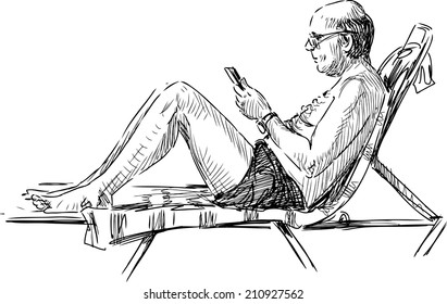man on the beach