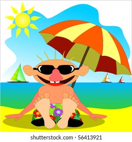 Man on the beach