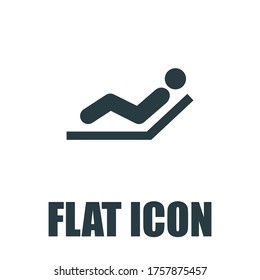 man on beach icon. Flat illustration isolated vector sign symbol