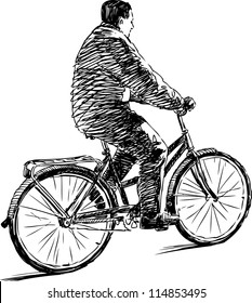 man on a bicycle