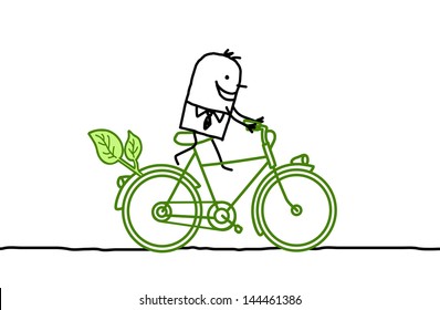 man on bicycle