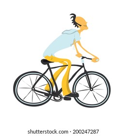 Man on a bicycle