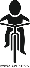 man on a bicycle front