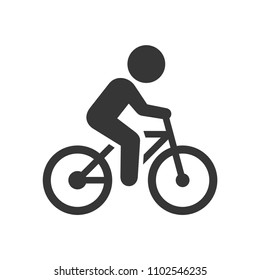 Man on Bicycle Icon
