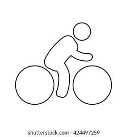 Man on bicycle Icon