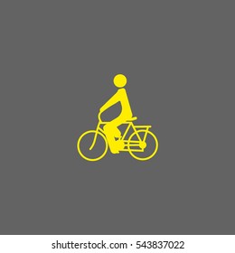 man on a bicycle, icon, 