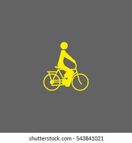 man on a bicycle, icon, 