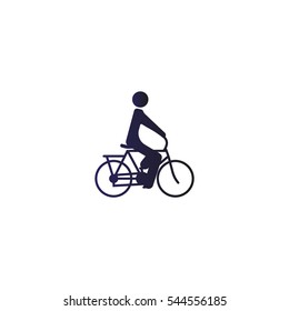 man on a bicycle, icon, 