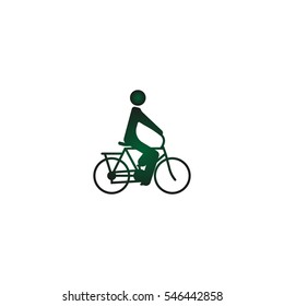 man on a bicycle, icon, 