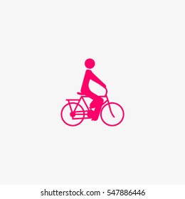 man on a bicycle, icon, 